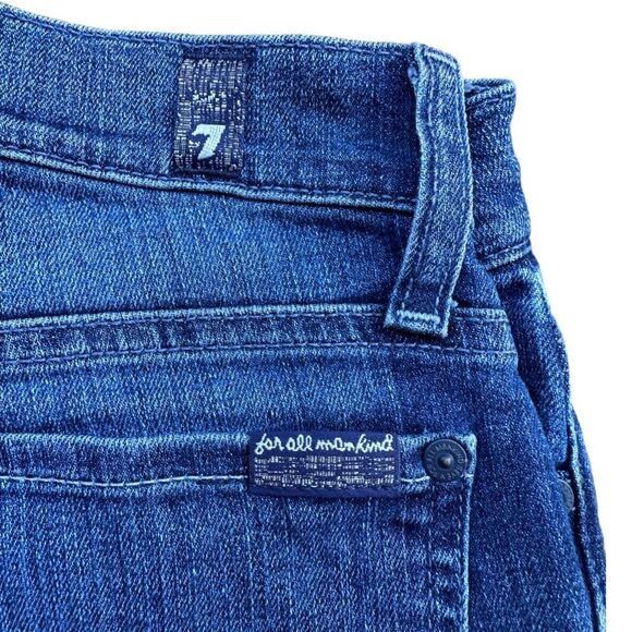 7 For All Mankind Jeans - Bootcut Size 25 Blue Denim Stretch Excellent Condition - Picture 3 of 5